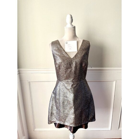 Sachin & Babi Metallic Dress 8 Gold - Picture 3 of 8